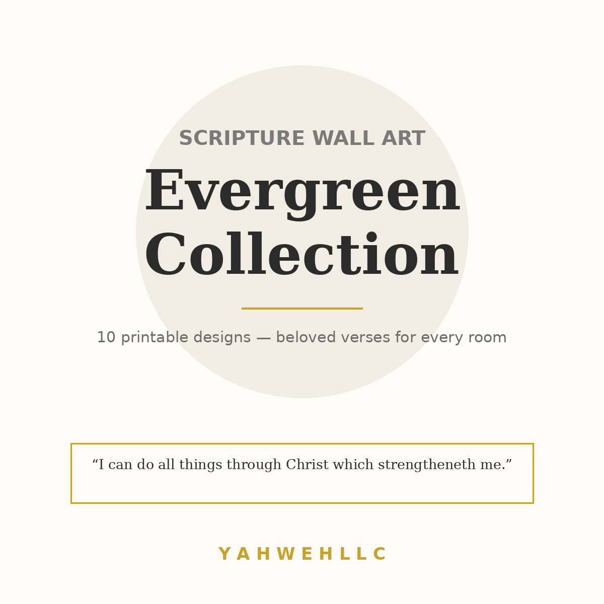 Scripture Wall Art Printables Evergreen Collection cover