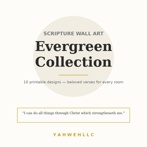 Scripture Wall Art Printables Evergreen Collection cover